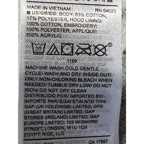 NWT GAP Baby Boy Fleece Romper 3-6M Gray Hood 50th Celebration San Francisco - Picture 5 of 5